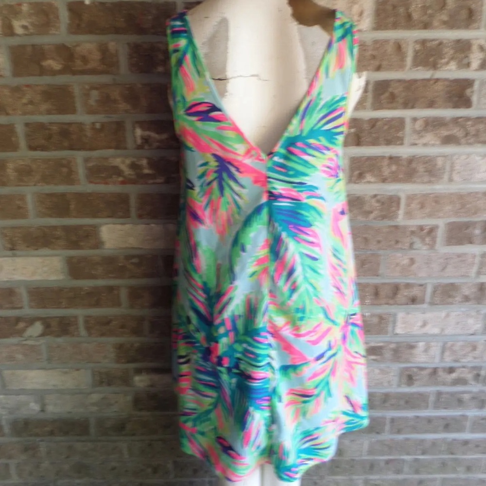 Lilly Pulitzer Printed Vibrant Color Sleeveless Dress sz XS - Picture 2 of 4